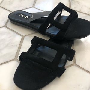 Mango Leather Slides